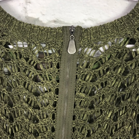 Fenn Wright Manson Green Open Knit ScoopNeck Top M - Picture 4 of 6